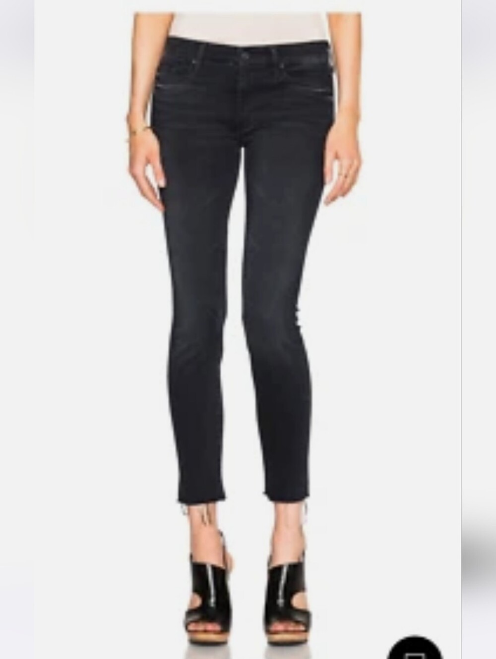 New MOTHER Looker Ankle Fray In "Slightly Sinful"